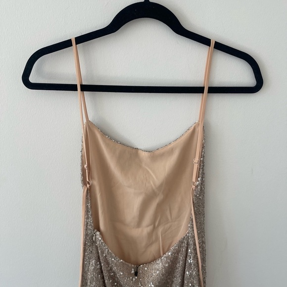 Nasty Gal Tan Sequin Mini Dress - Picture 3 of 6